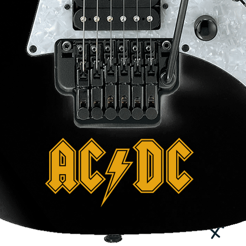 AC/DC Guitar Decal