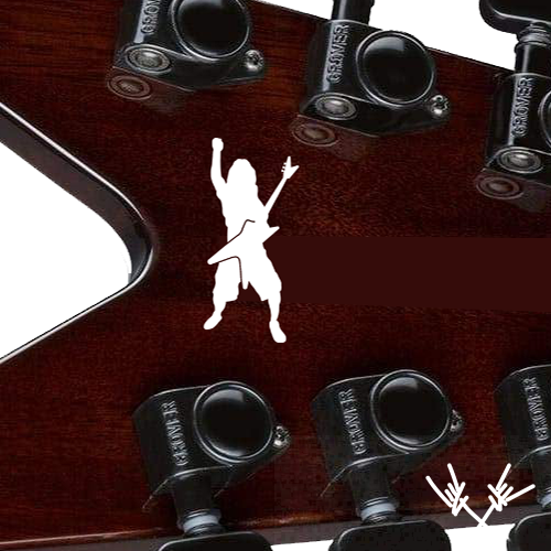 Dean Dimebag Silhouette Guitar Headstock Decal