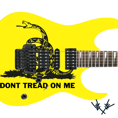 Don't Tread On Me Guitar Decal Set