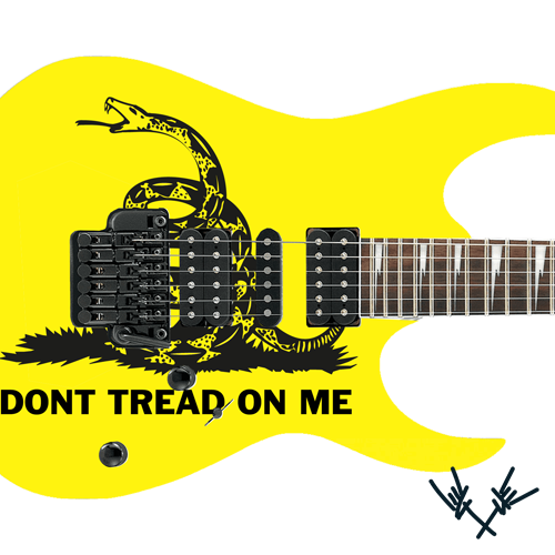 Dont Tread On Me Guitar Decal Set Six String Stickers
