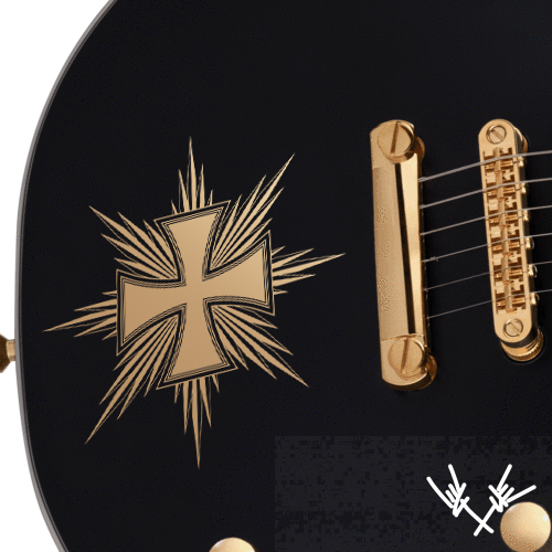 Iron Cross Guitar Decal Set