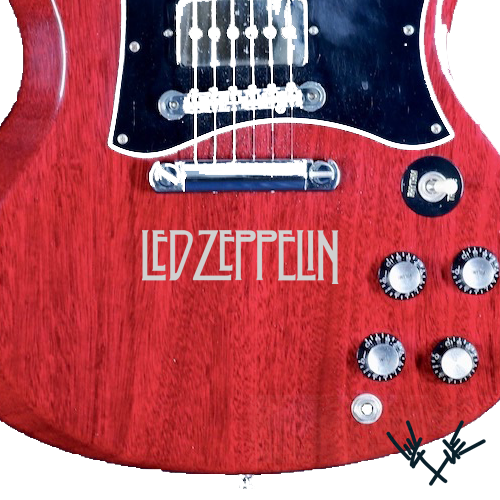 Led Zeppelin Guitar Decal
