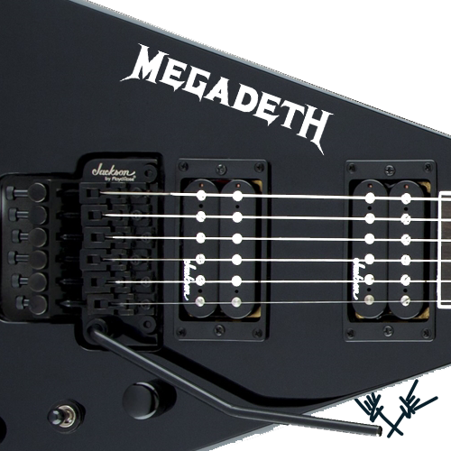 Megadeth Guitar Decal