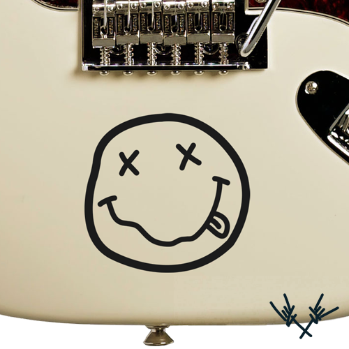 Nirvana Smile Guitar Decal Six String Stickers