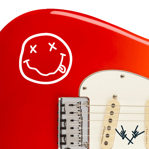 Nirvana Smile Guitar Decal