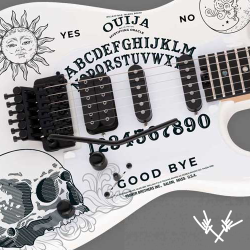 Ouija Board Guitar Decal Set Six String Stickers