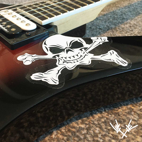 Skull & Crossbones Guitar Sticker